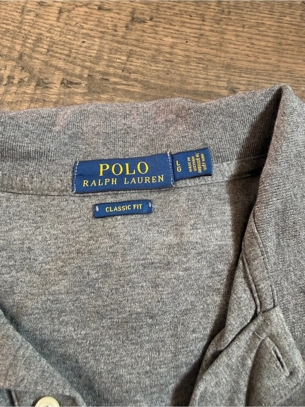 Polo by Ralph Lauren Heather Gray Short-Sleeve Polo with Gold Pony